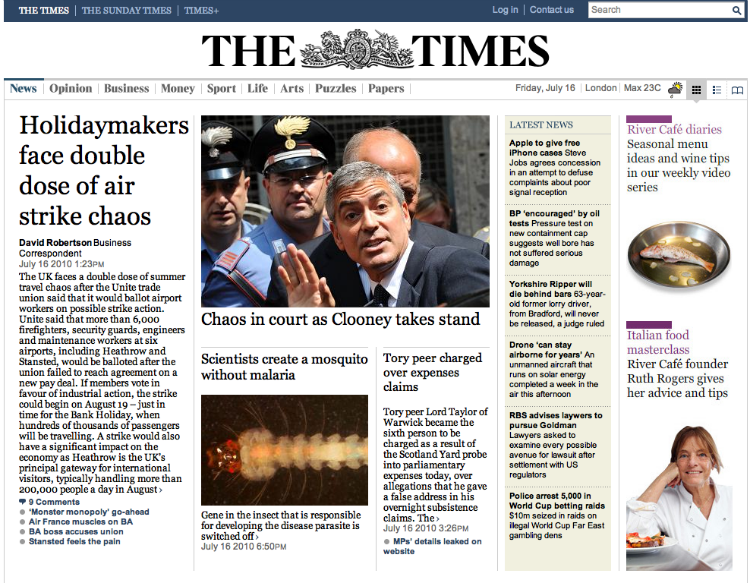 Rupert Murdoch, The Times of London, content wall, newspaper, digital marketing
